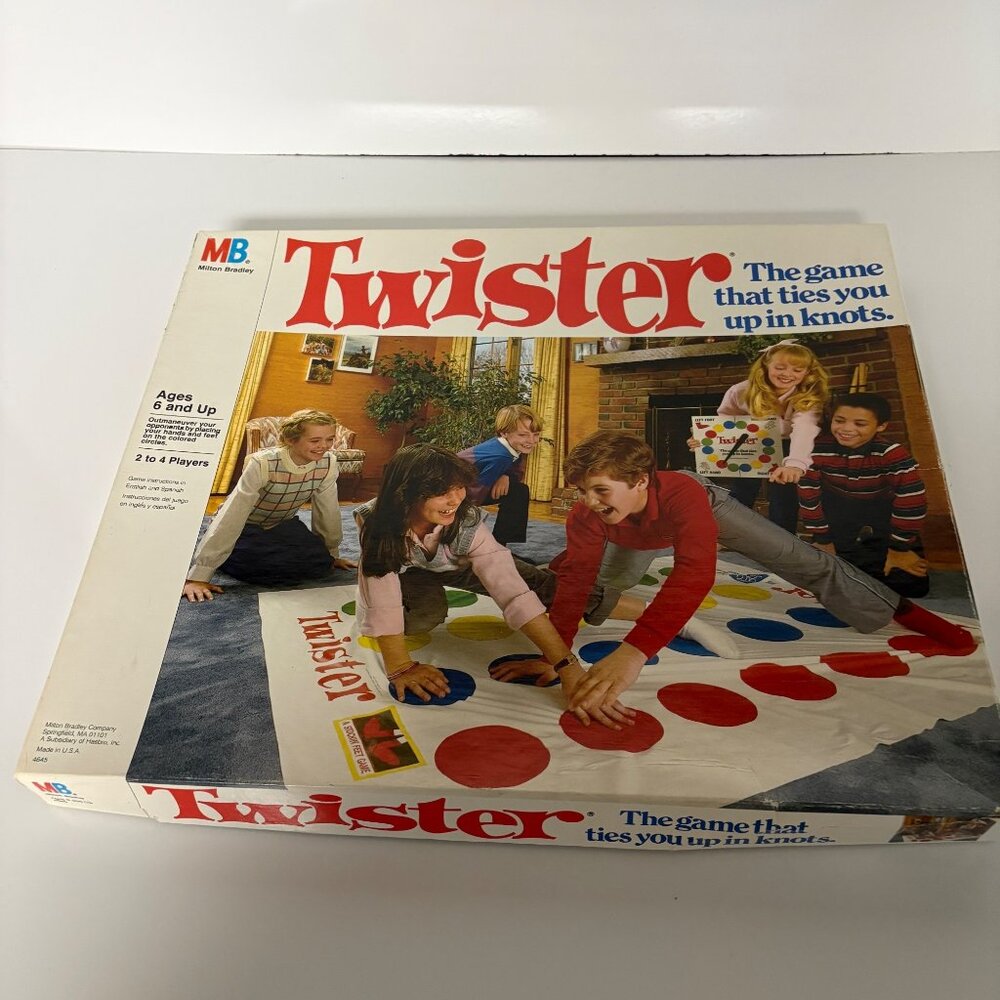 Twister Board Game 1987 MB Milton Bradley Ages 6+ 2-4 Players Classic Family Fun